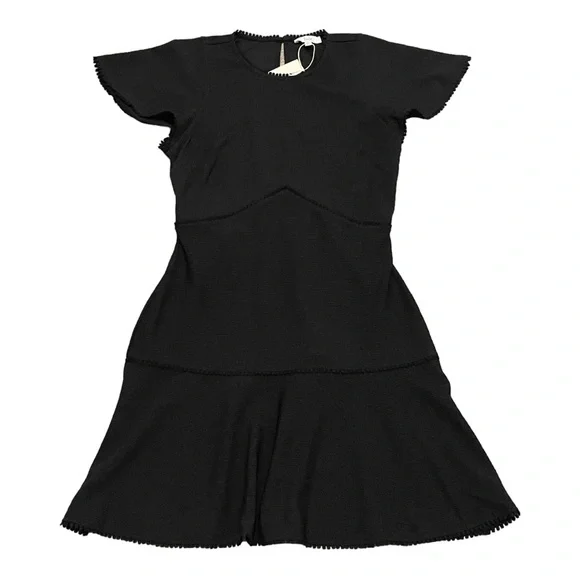 Joie Black Jewel Neck Cybele Short-Sleeve Sheath Dress Small Host Pick! New - Picture 2 of 5